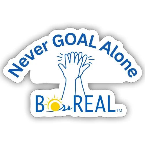 Never GOAL Alone - Grey/Lt Blue - Sticker