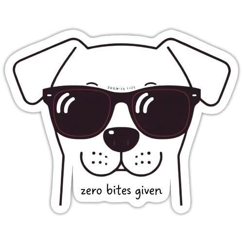 Zero Bites Given - Sticker