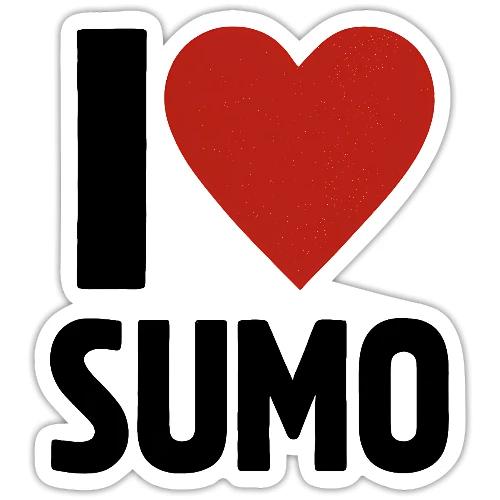 I Love Sumo – Bold Minimalist Sumo Wrestling Fan - Sticker