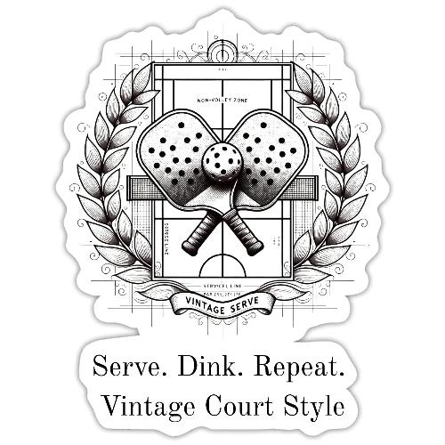 Vintage Pickleball T-Shirt, Mug, & Poster - Sticker