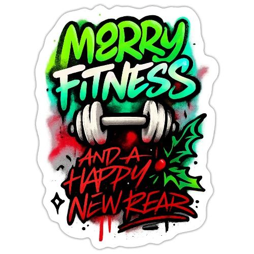 Merry Fitness Christmas Gym Humor - Sticker