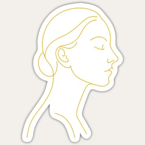 Aesthetic Line art Woman - Relaxation - Sticker