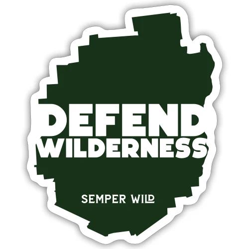 Semper Wild Defend Wilderness Park Silhouette - Sticker