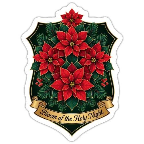 Poinsettia Crest T-Shirt - Sticker