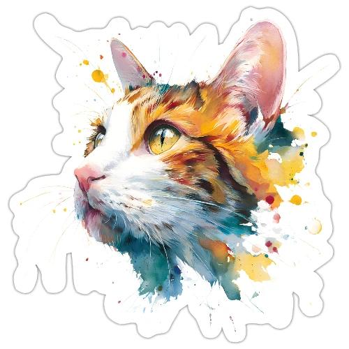 Cat: Feline Ink Burst - Sticker