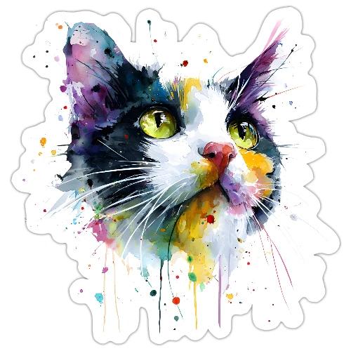 Cat: Painted Purr Expression - Sticker