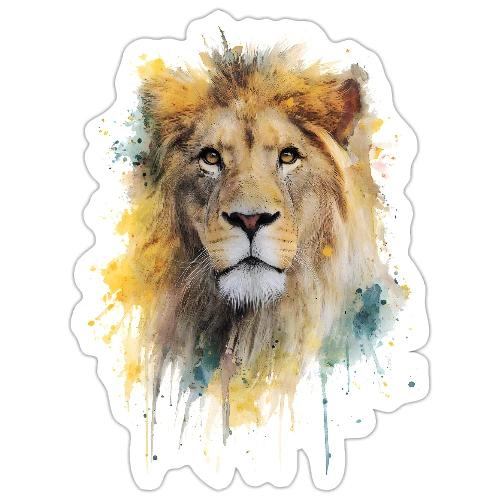 Watercolor Lion Portrait - Sticker