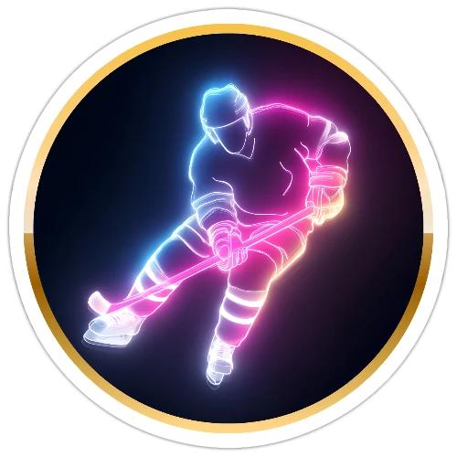 Hockey: Neon Ice Striker - Sticker