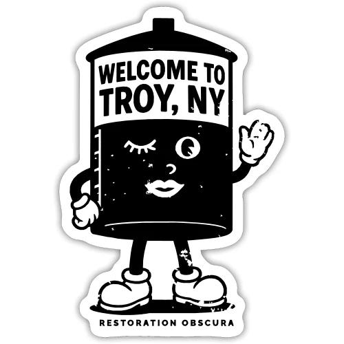 RO Welcome to Troy Winking Fuel Tank Light - Sticker