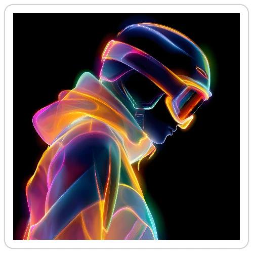 Snowboarding: Neon Gravity Ride - Sticker