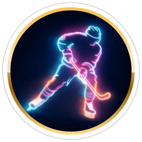 Golden Neon Hockey - Sticker