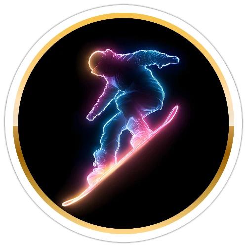 Snowboarding: Neon Snow Drift - Sticker