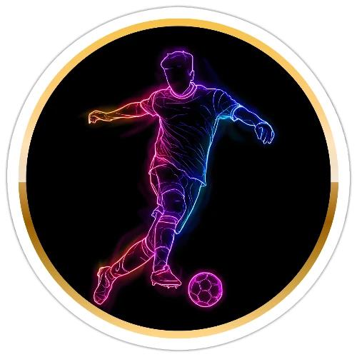 Neon Soccer Flow - Sticker
