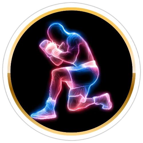 Neon Boxing Focus - Sticker