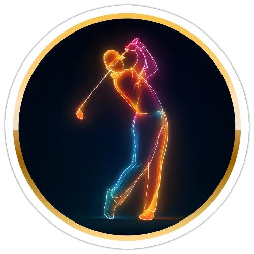 Neon Golf Motion - Sticker
