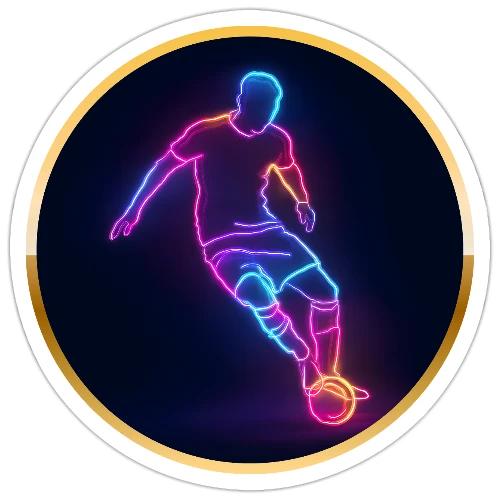 Soccer: Neon Golden Goal - Sticker