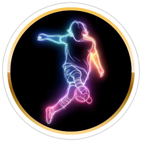 Soccer: Neon Goal Fusion - Sticker