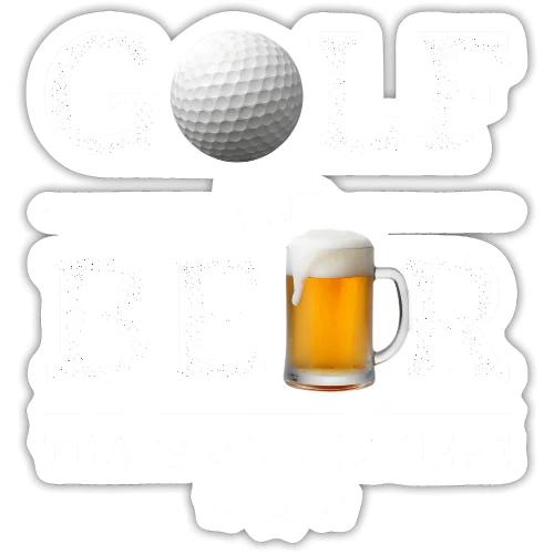 Golf Gift for Men - Funny Beer Graphic Tee - Sticker