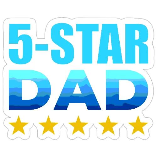 Five Stars Dad - Sticker