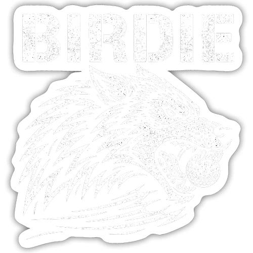 BIRDIE - Wolf Golf Gift Tee for Men - Sticker