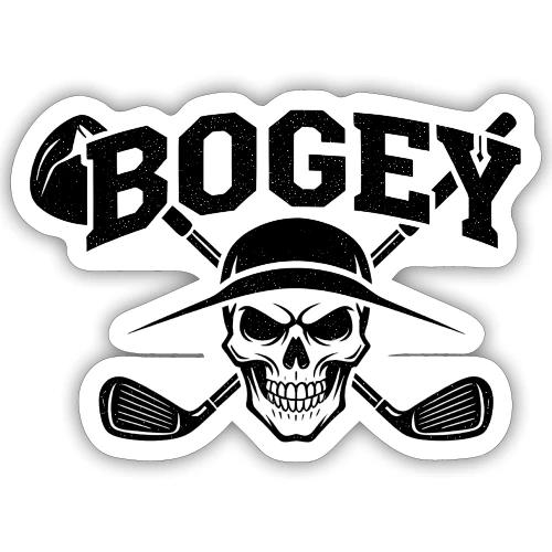 BOGEY - Skull Golf Gag Gift Tee for Men - Sticker