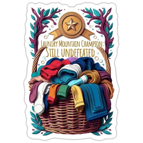Laundry Mountain Champion Tee | Still Undefeated - Sticker