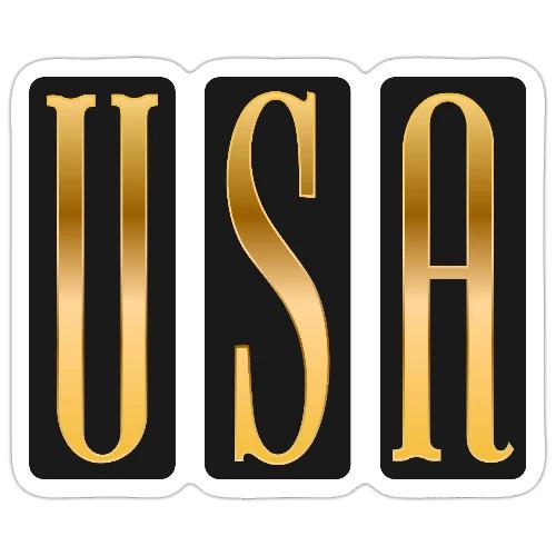 USA Gold Monolith - Sticker
