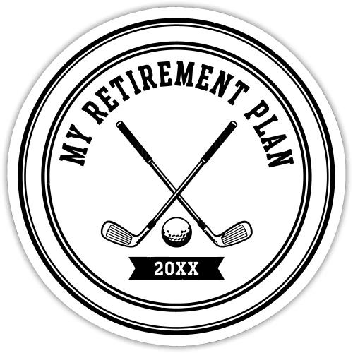 My Retirement Plan - Vintage Golf Gift Tee - Sticker