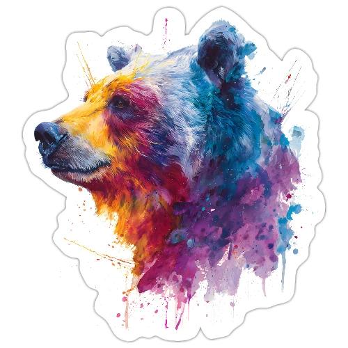 Watercolor Bear Portrait - Sticker