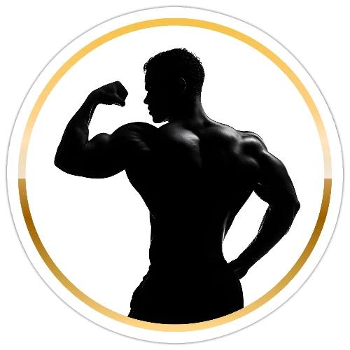 Bodybuilder: Classic Flex Emblem - Sticker
