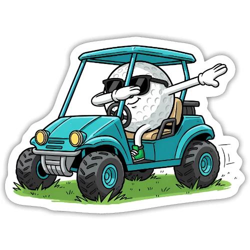 Dab On The Green - 19th Hole Party Tee - Sticker