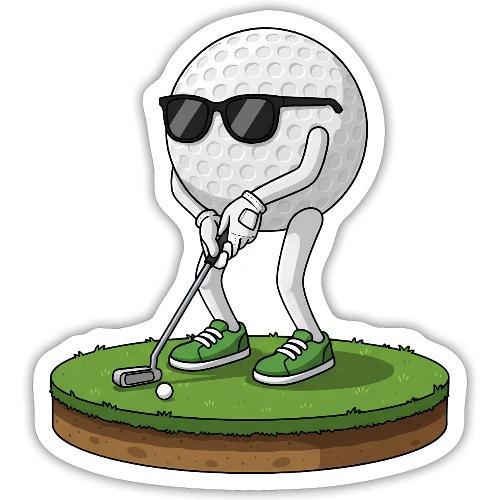 Just Tap It In - Golf Gag Gift Tee for Men - Sticker