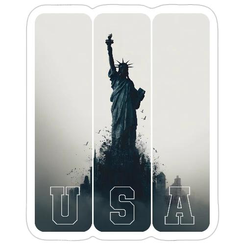 USA: Liberty Rising Over Manhattan - Sticker