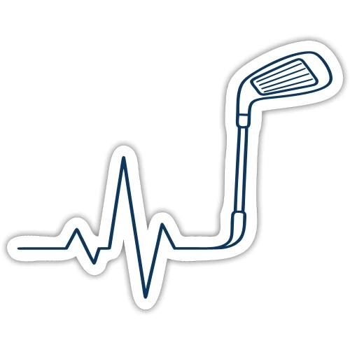 Healthcare Golfer Pulse - Medical Golf Gift Tee - Sticker