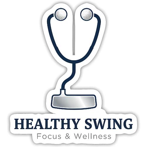 Healthy Swing - Medical Golf Gag Gift Tee for Men - Sticker