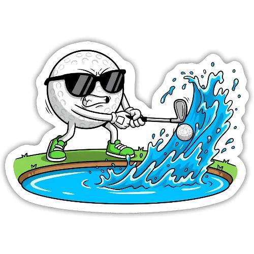 Water Hazard Specialist Funny Bad Golfer Quote - Sticker