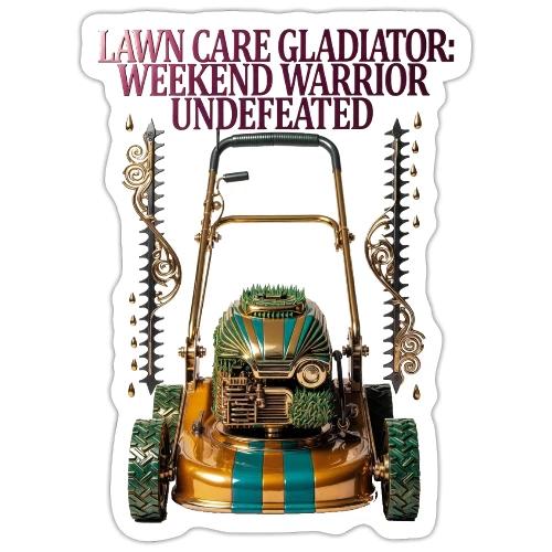 Lawn Care Gladiator T Shirt - Sticker