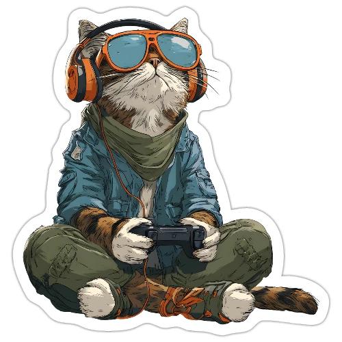 Cat: Purrfect Player - Sticker