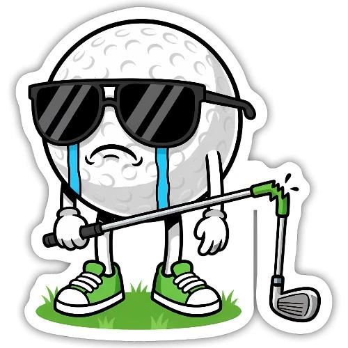 See You Tomorrow Funny Frustrated Golfer - Sticker