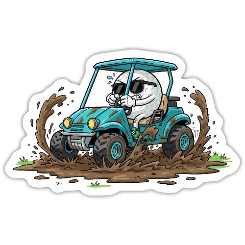 Off Roading Specialist Funny Muddy Cart Quote - Sticker