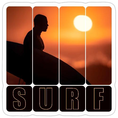 Surfing: Sunset Surf Panels - Sticker