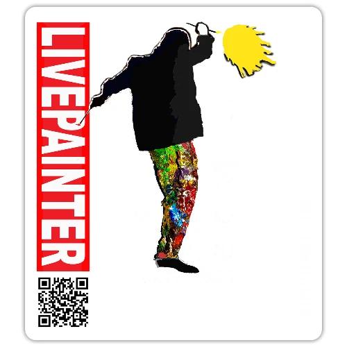 Back side Livepainter man - Sticker