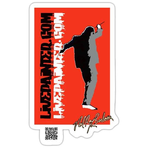Backside Livepainter.com red logo - Sticker