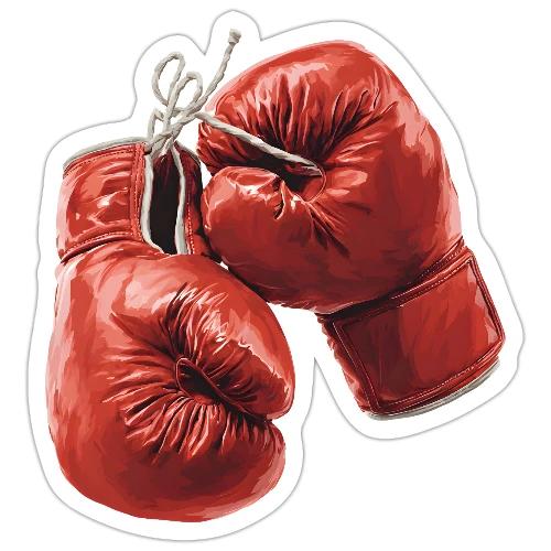 Boxing: Hanging Gloves Icon - Sticker