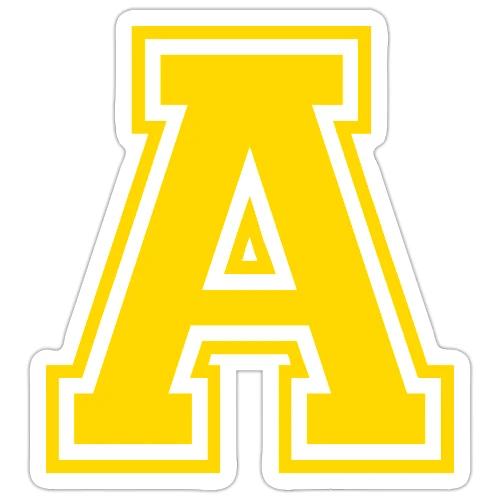 Letter A – Capital Athletic Alphabet Monogram - Sticker