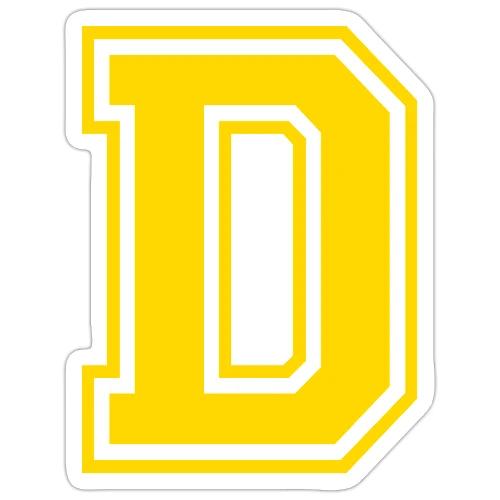Letter D – Capital Athletic Alphabet Monogram - Sticker