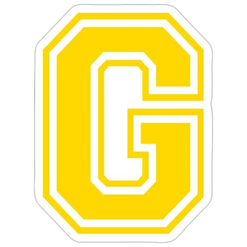 Letter G – Capital Athletic Alphabet Monogram - Sticker