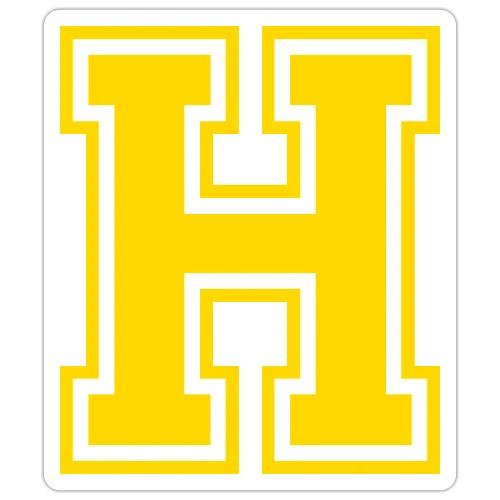 Letter H – Capital Athletic Alphabet Monogram - Sticker