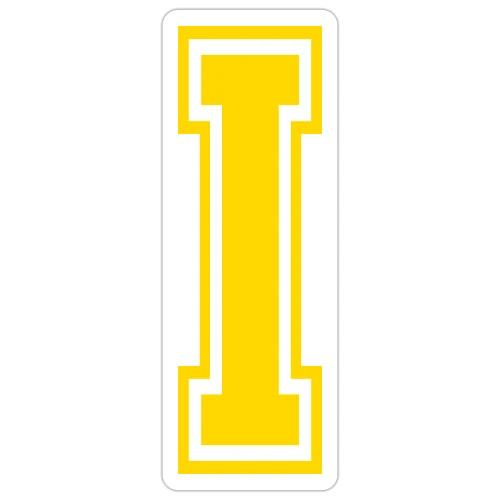 Letter I – Capital Athletic Alphabet Monogram - Sticker