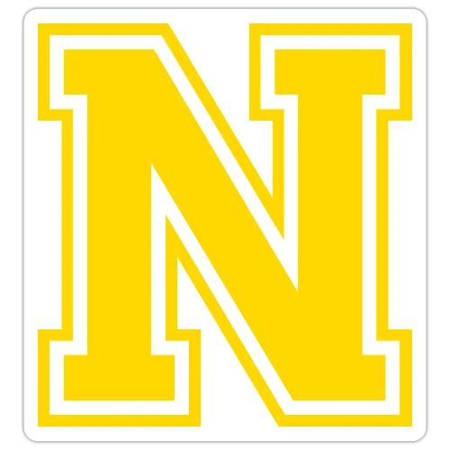 Letter N – Capital Athletic Alphabet Monogram - Sticker